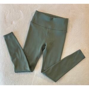 Kyodan Fleece Lined High Waist Leggings Green Women’s Small 27" Inseam